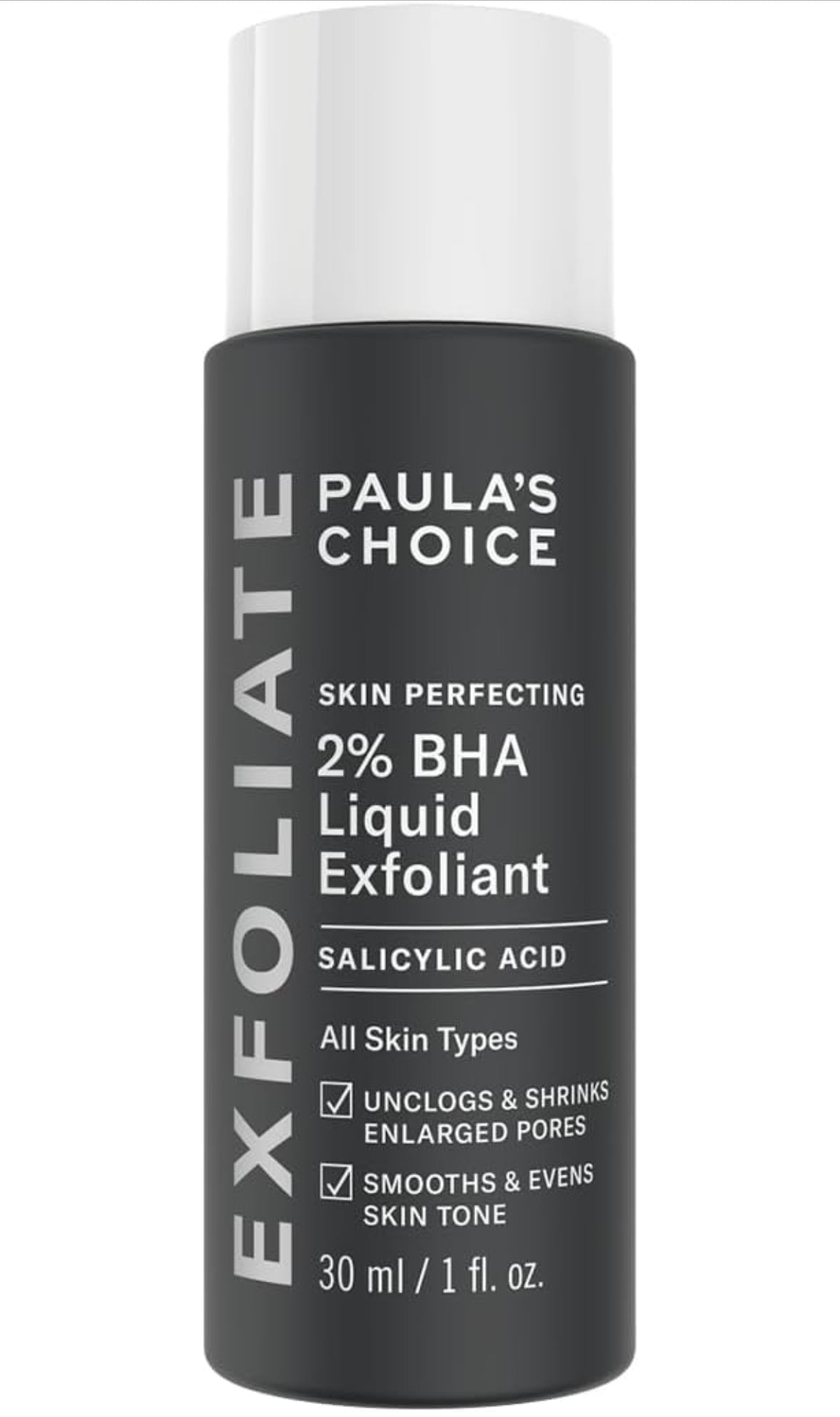Paula’s Choice Skin Perfecting 2% BHA Liquid Exfoliant 30 ml – Porenverfeinerndes Peeling, Anti-Mitesser, Für Glatte Haut