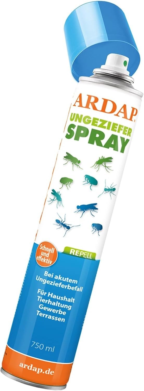 Ungezieferspray 750ml Schnellwirkung Gegen Insekten Für Wohnung Schädlingsfrei