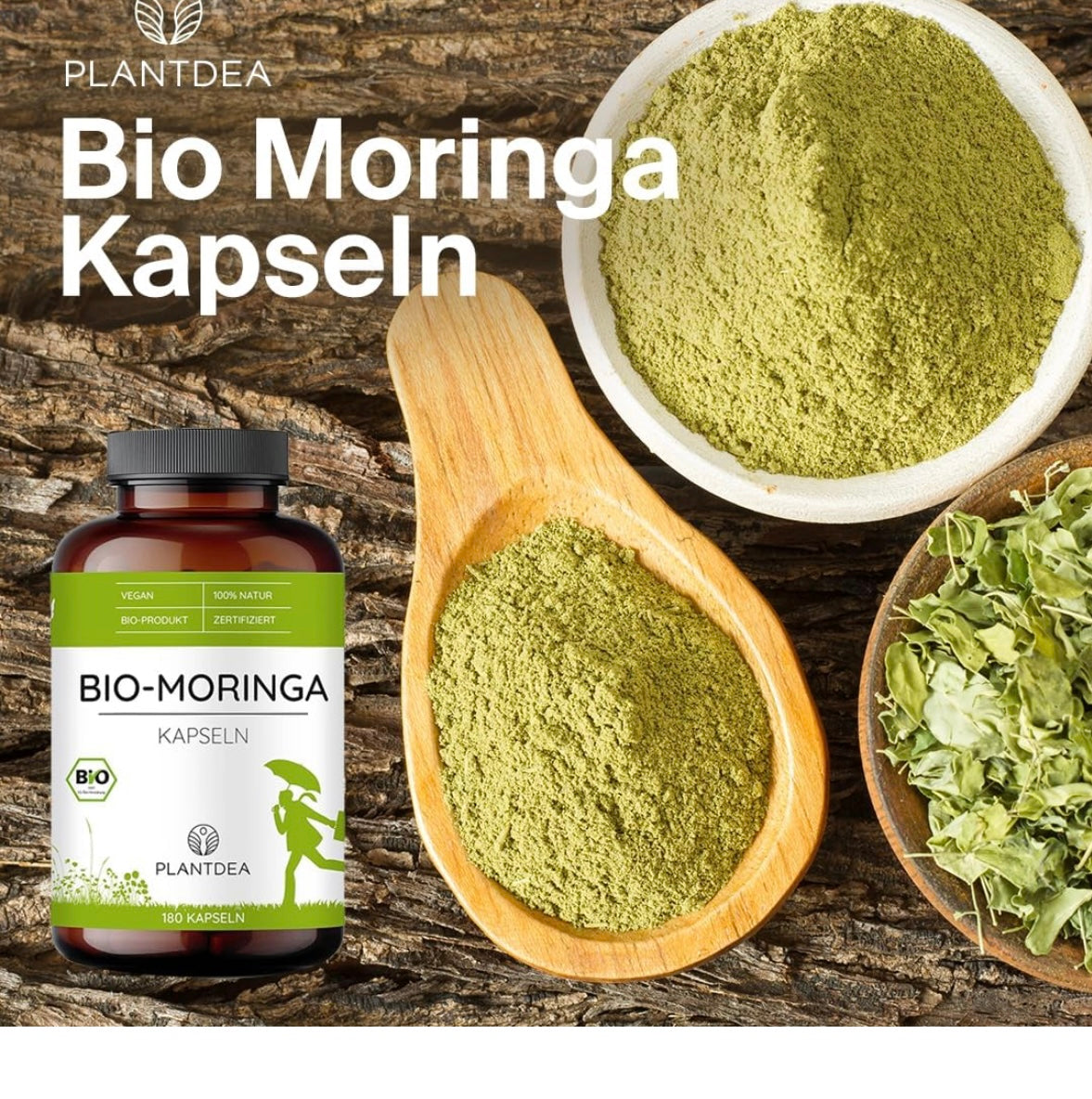 Bio Moringa Kapseln 3000 mg – 180 Hochdosierte Kapseln – Vegan & Laborgeprüft