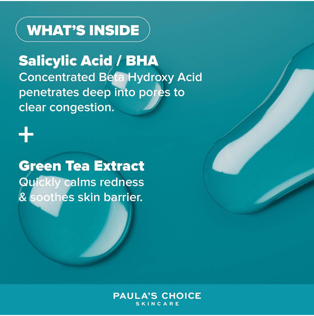 Paula’s Choice Skin Perfecting 2% BHA Liquid Exfoliant 30 ml – Porenverfeinerndes Peeling, Anti-Mitesser, Für Glatte Haut