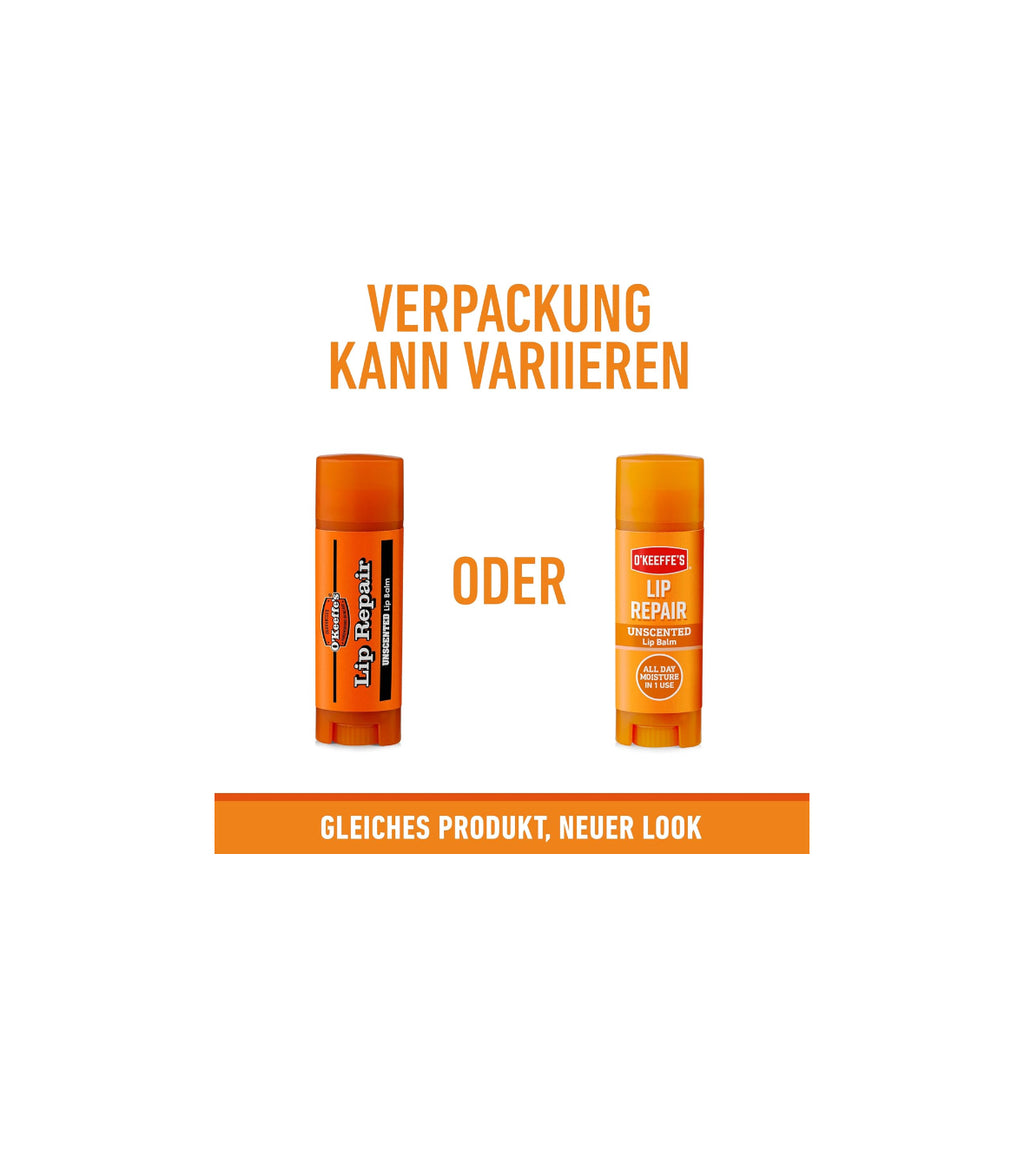 O’Keeffe’s Lip Repair Unperfumed Lip Balm – Intensiv Pflege für Trockene Lippen