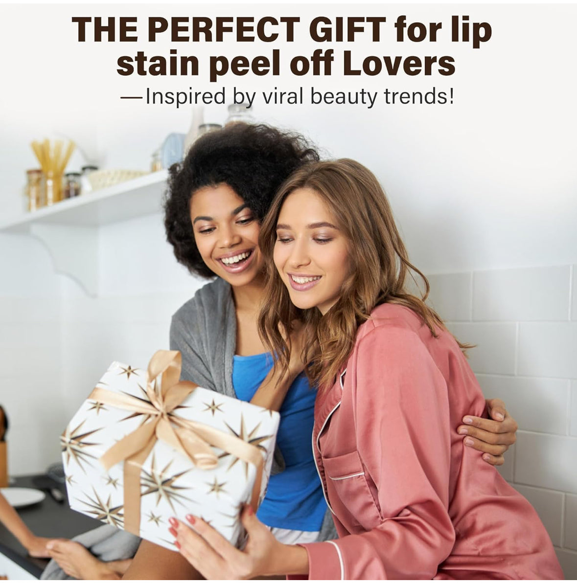 Lip Stain Peel Off Set – 3 Farben Langhaltender Lippenfarbstift, Wischfest, Kussresistent, Vegan – Lippen-Make-up Geschenk