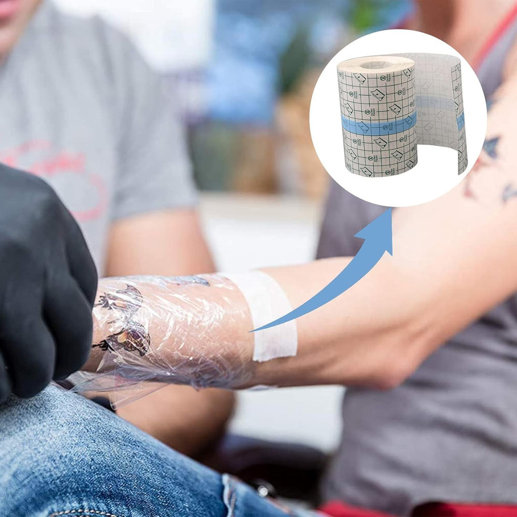 2 Rollen Tattoo Folie Transparent Tattoo Zubehör Wasserdicht 15CM* 2M Klebsto...