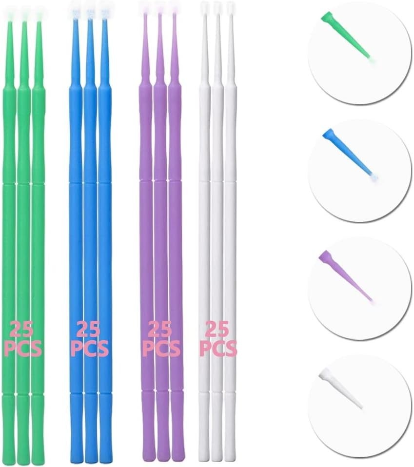 Lacktupfer 100Er Set Multifunktion Micro Applikatoren Pinsel Mit 4 Größen Neu ✅
