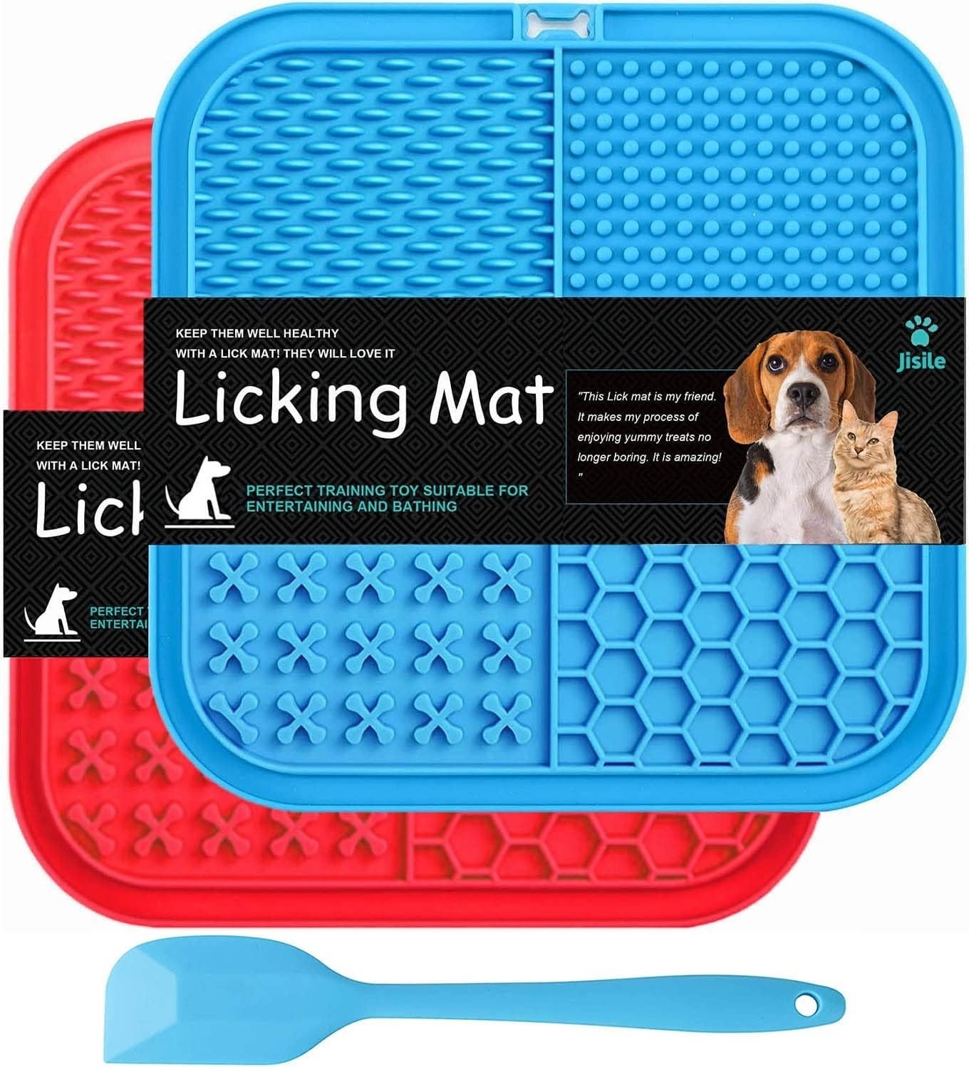 Leckmatte Für Hunde & Katzen, 2Er-Pack, Slow Feeder Lick Pat Mit Rutschfestem De