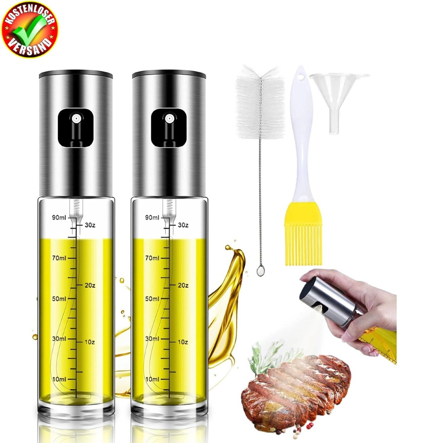 〖Verstärkte〗Ölsprüher Zum Kochen, Öl Sprühflasche, Ölspray Zum Kochen, Olivenöls
