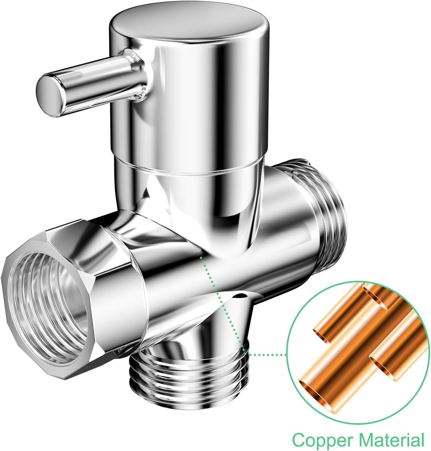 1X 3 Wege Umschaltventil Wasserhahn Umschaltventil Dusche Duschverteiler Und Neu