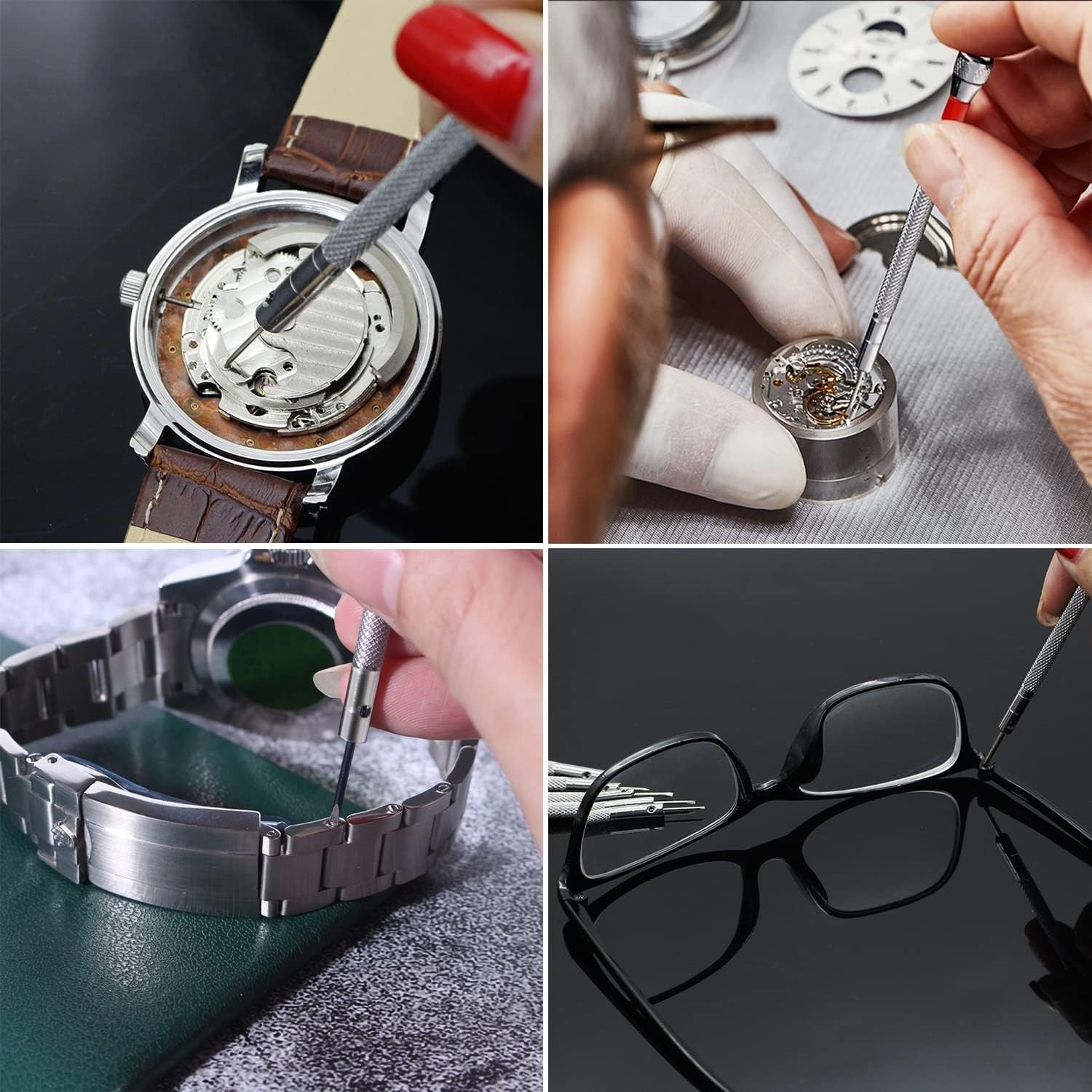 10 Stück Uhrmacher Schraubendreher Set Mit Entmagnetisierer,0.6Mm-2.0Mm Präzisio - PRIMASHOP