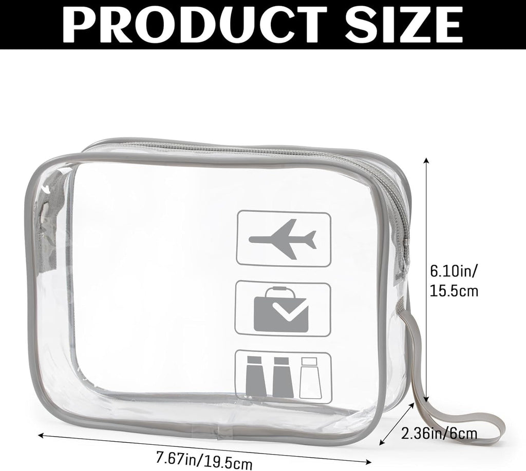 3 Stück Kosmetiktasche Transparent, 1 Liter Beutel Flugzeug Handgepäck, Kulturbe
