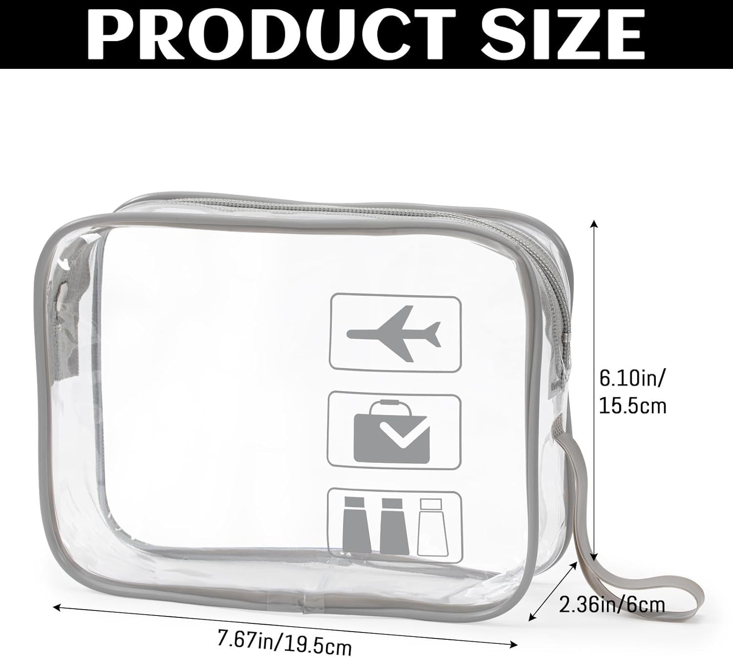 3 Stück Kosmetiktasche Transparent, 1 Liter Beutel Flugzeug Handgepäck, Kulturbe