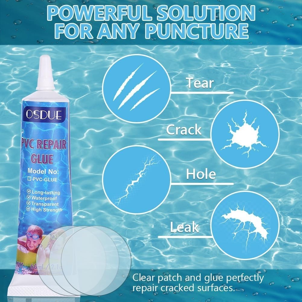 Pool Reparaturset, Pool Flickzeug, Wasserdicht Luftmatratze Reparaturset