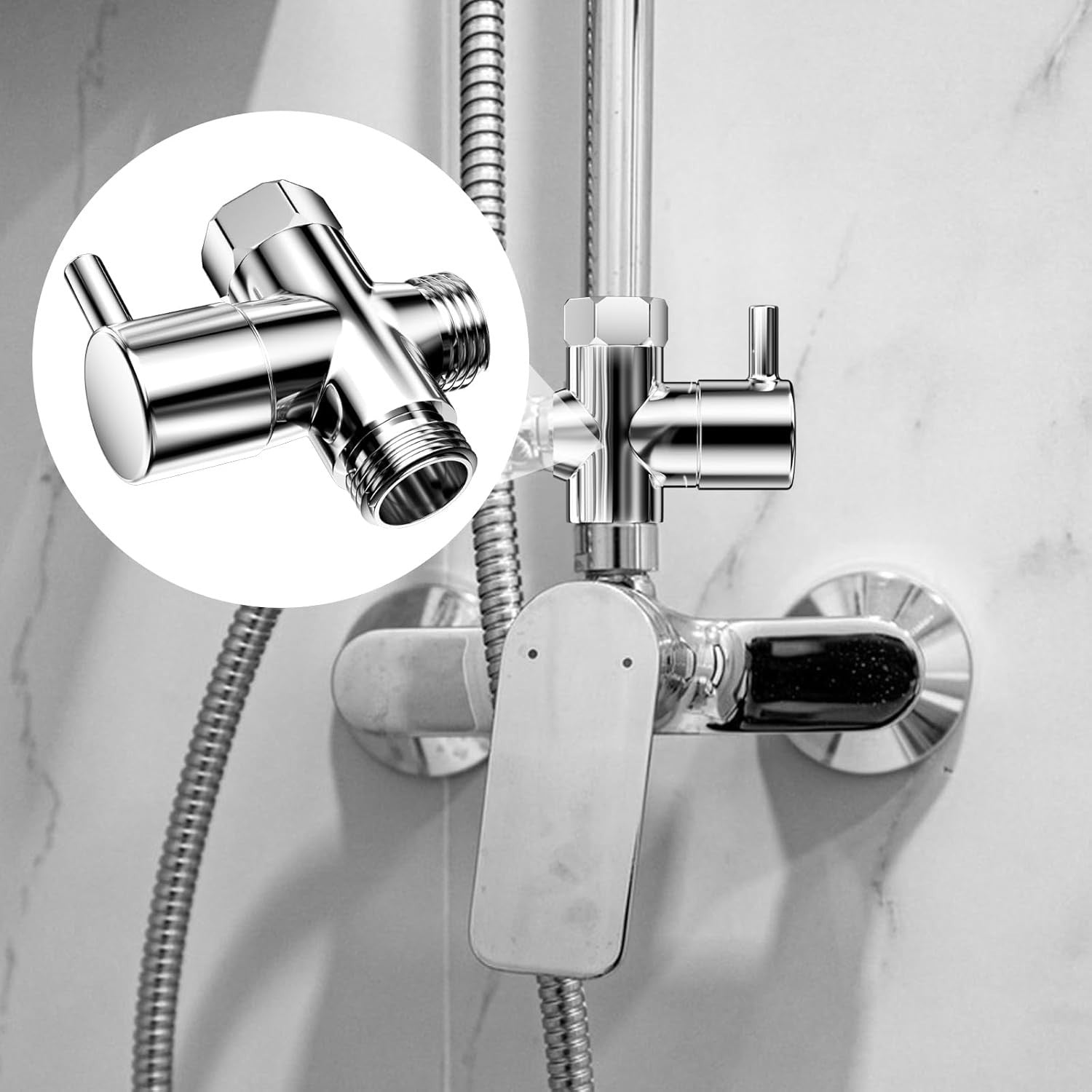 1X 3 Wege Umschaltventil Wasserhahn Umschaltventil Dusche Duschverteiler Und Neu