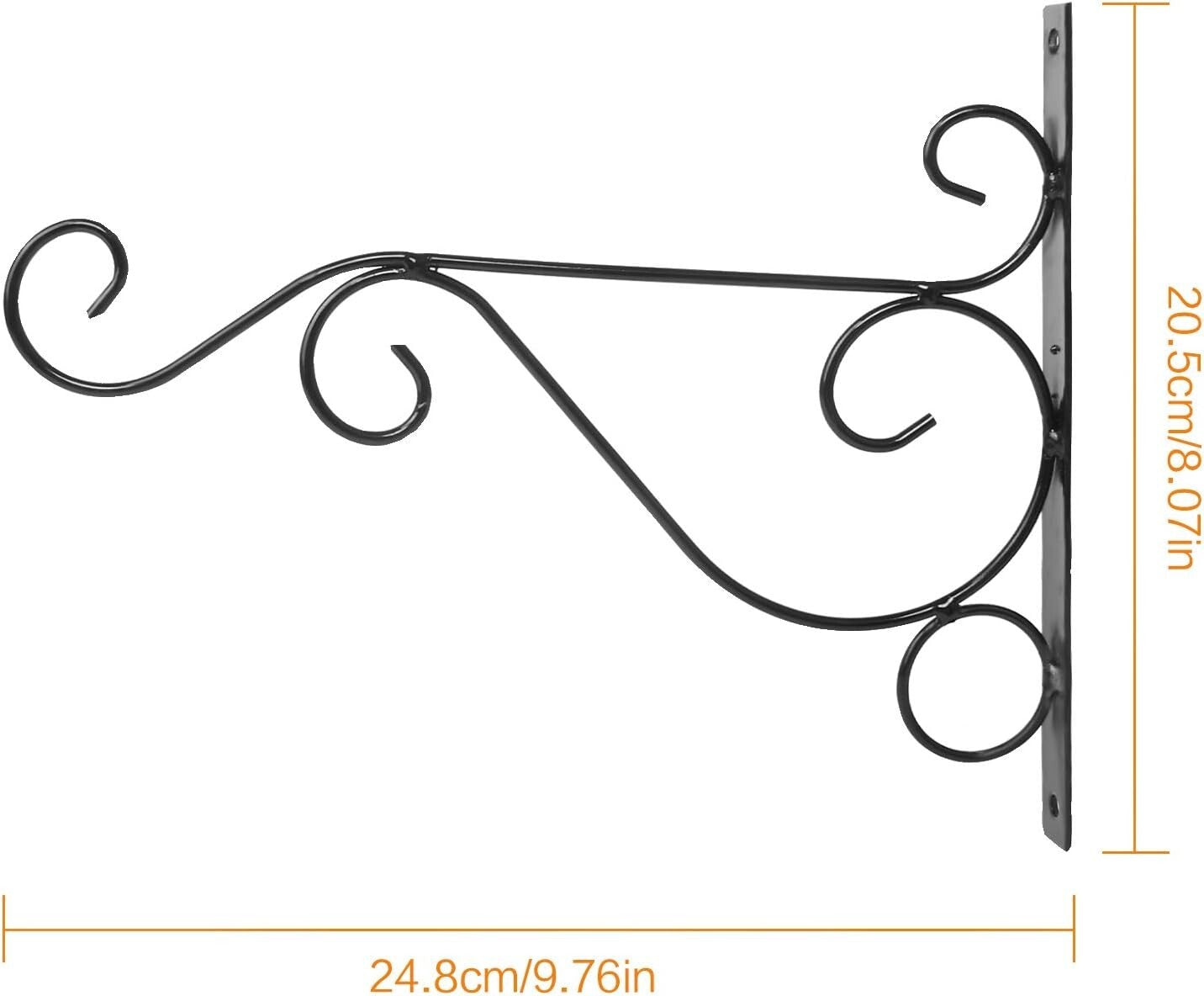 4 Stück Blumenampelhalter Wandhalterung Eisen Wandhalter Haken Mit 8 Schrauben E