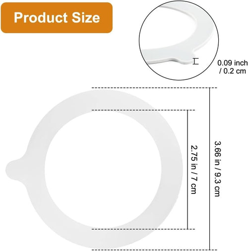 14 Stück Gummi Für Einmachgläser, Einkochringe 70 X 93Mm Weiß Silikon Glasdichtu