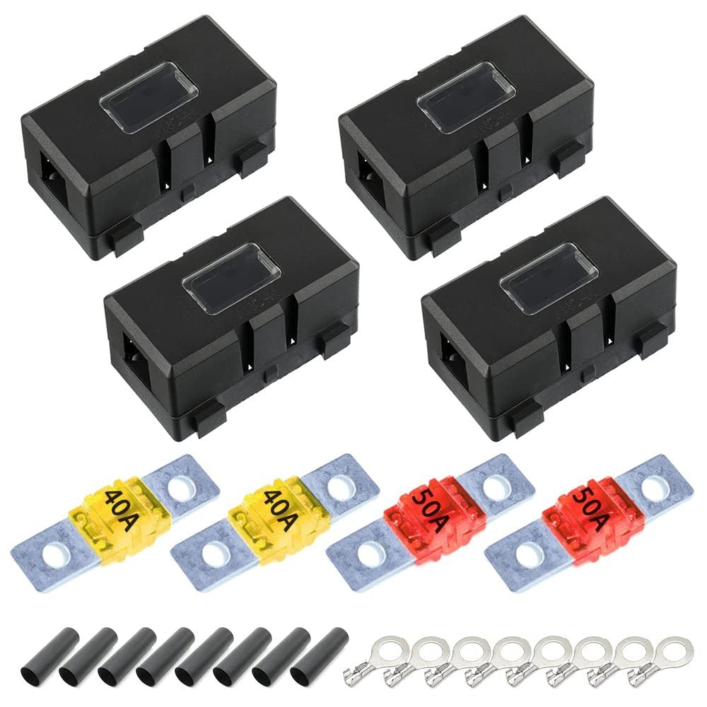 Midi Sicherungshalter,4 Stück Kfz Sicherungshalter und 4 Stück Mega Sicherung,