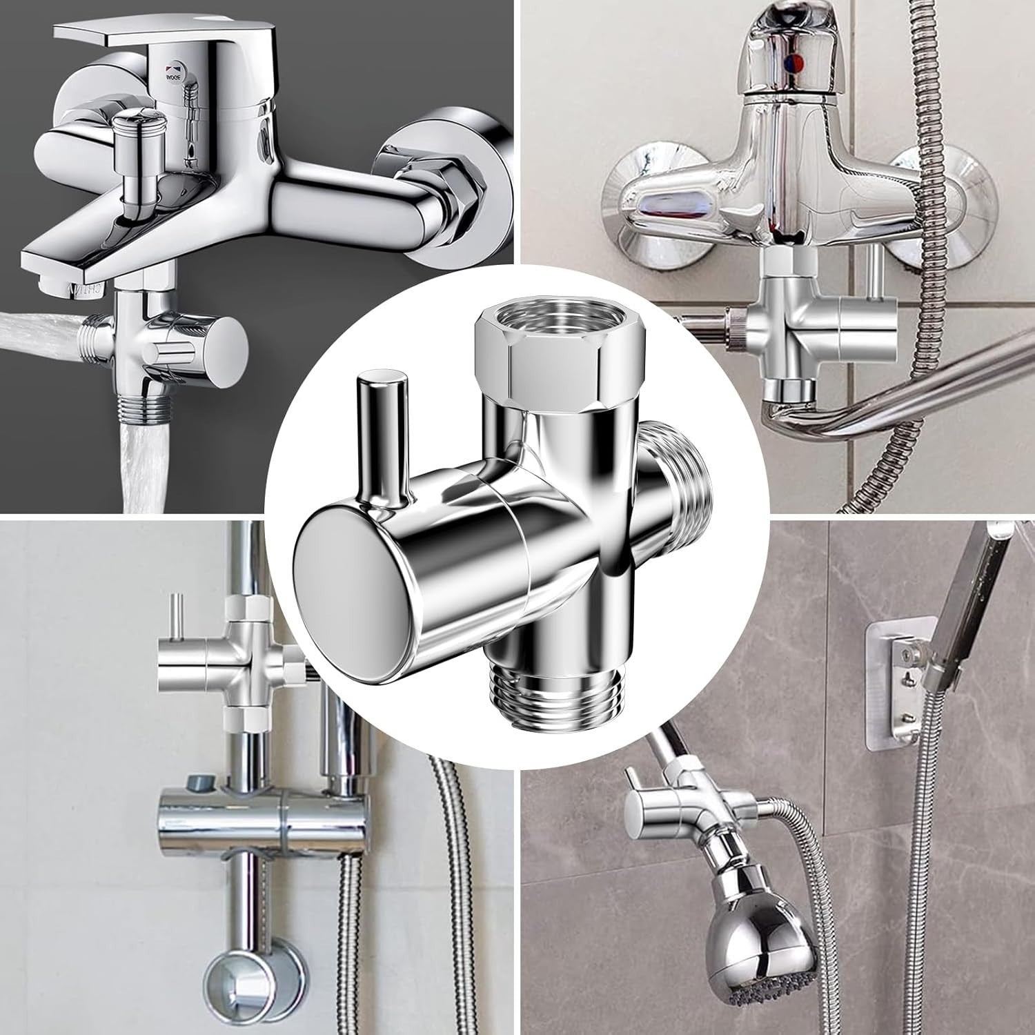 1X 3 Wege Umschaltventil Wasserhahn Umschaltventil Dusche Duschverteiler Und Neu